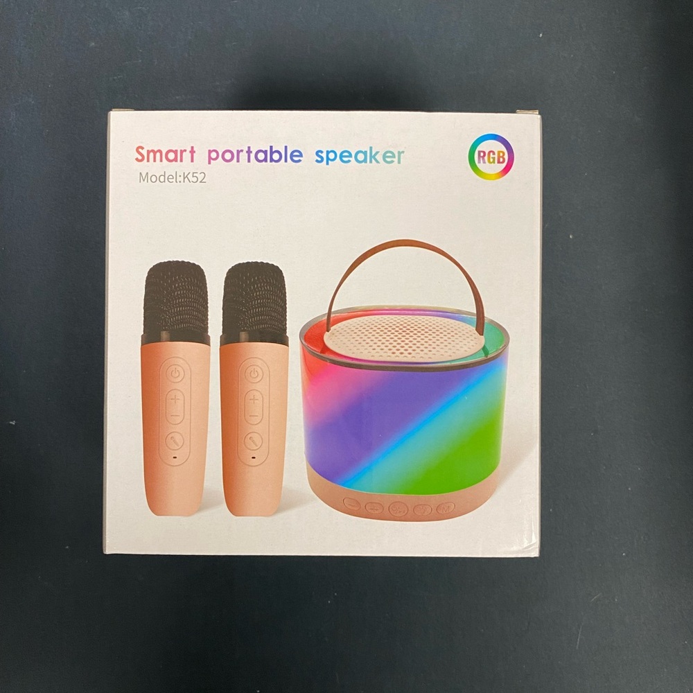 Portable Speaker Set with Dual Microphones